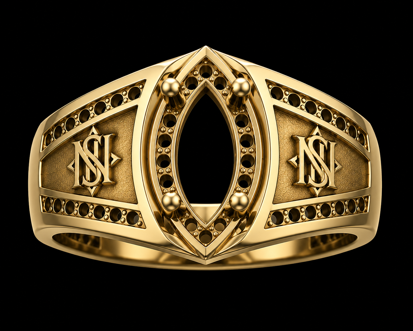NS marquise crest ring frame by Nate Savard